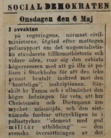 I avvaktan [Om "fanskandalen" 1908]