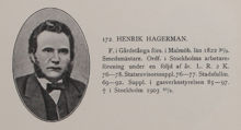 Henrik Hagerman. Ledamot av stadsfullmäktige 1869-1892