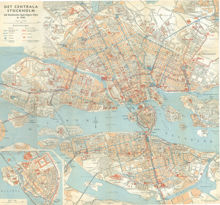 Stockholmskarta från 1946, innerstaden