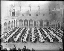 Middag i Blå hallen, Stadshuset, Hantverkargatan 1. Utdelninge av Sankt Eriksmedaljen