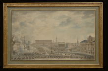 Gustav Adolfs torg. Gustav IV Adolfs hemmarsch genom staden efter en trupprevy på Ladugårdsgärde