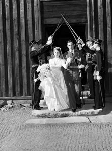 Skansen. Bröllop i Seglora kyrka mellan Jacob Douglas och Hedvig Thielers