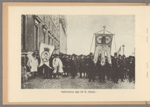 Bondetåget 1914. Dalkarlarna tåga till K. Slottet.