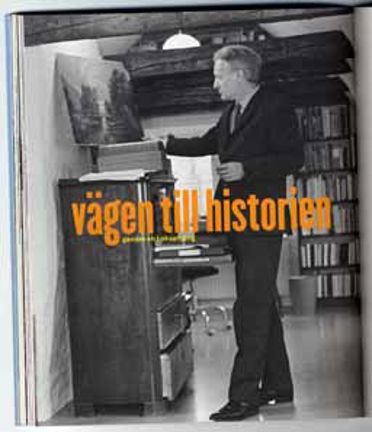 Bokens försättsblad, svartvit bild på Per Anders Fogelström