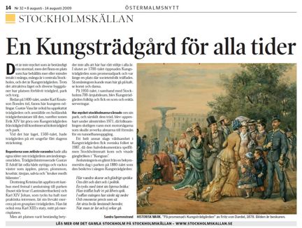 Artikeln En Kungsträdgård för alla tider