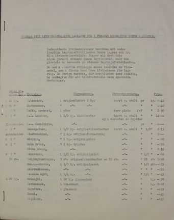 Halvårsförbrukning av mat, 1939