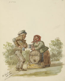 På Djurgården 1860-talet, Hål på fickan