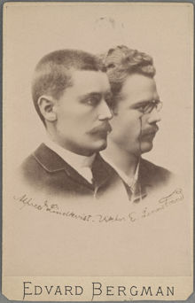 Porträtt av Alfred Lindkvist och Viktor Lennstrand