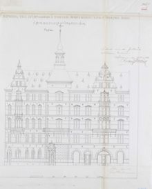 Underlag för bygglov år 1880, fastigheten Harpan 24.
