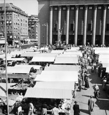Salustånd på Hötorget år 1951