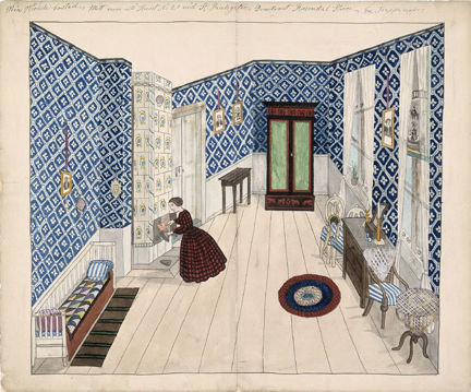 Rum i hus på S:t Paulsgatan 1869.