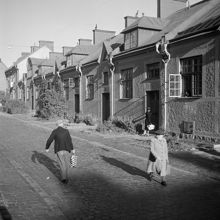 Engelska radhusen uppförda av Bostadsaktiebolaget Holmia, Kristinebergsvägen.