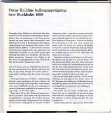 Oscar Halldins ballonguppstigning över Stockholm 1898 / Westberg, Lars