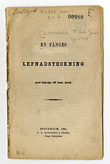 En fånges lefnadsteckning med hänsigt till hans brott / F.J.G Centerwall