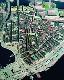 Flygfoto över Gamla stan