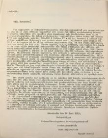 Brev till Konungen från Kvinnoföreningarnas Beredskapskommitté - 1941