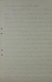 Rut Palm skriver om en dag på Manillaskolan - 1926