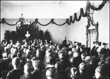 Invigning av Adolf Fredriks Norra Folkskola vid Norrtullsgatan.