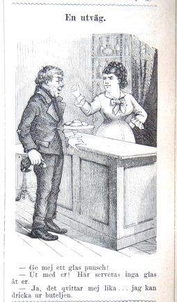 Bildskämt om drucken man i Söndags-Nisse – Illustreradt Veckoblad för Skämt, Humor och Satir, nr 42, den 20 oktober 1878