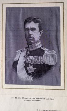 Vävt porträtt av Kronprins Gustaf (IV) Adolf