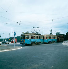 27/8 1967. Spårvägens dag sista helgen före högertrafikomläggningen. 