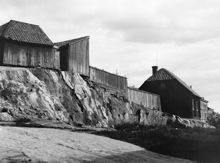 Renstiernas Gata 35 och 37 söderut från Bergsprängargränd. Nuv. kv. Flintan