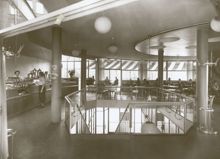 Restaurang Rotundan. Interiör av övervåningen.
