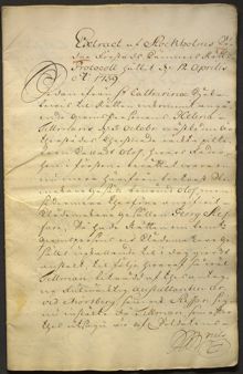 Tillman versus Steffan – Rättegång rörande faderskap och lägersmål 1739