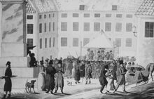 Dragning i Nummerlotteriet vid Indebetouska huset 1819
