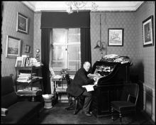 Porträtt av redaktör Hallgren på Stockholms-Tidningen