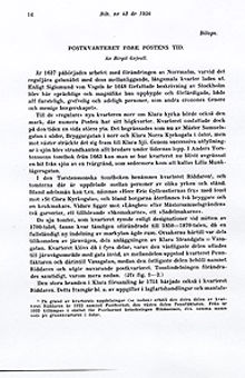 Postkvarteret  före postens tid / Birgit Gejvall