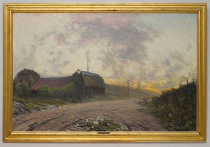 Östermalmsgatan år 1893 när det fanns äldre trähusbebyggelse kvar