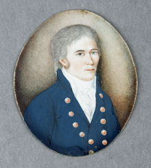 Miniatyrporträtt av revisor Anders Gustaf Hillgren