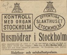 Husmödrar rekommenderas köpa kött med Slakthusets stämpel