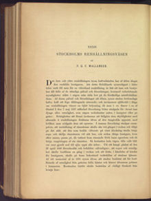 Stockholms renhållningsväsen / F. G. F. Wallander
