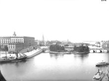 Vy mot Kungliga slottet och Strömparterren