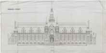 Ritning av Nordiska museet från 1907