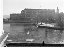 Slottet och Strömparterren från Operaterrassen söderut