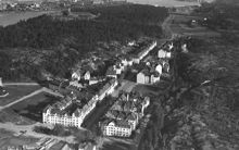 Flygbild över Aspudden mot öster