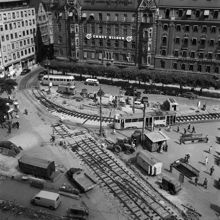 Banarbete vid Norrmalmstorg