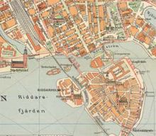 1926 års karta över Stockholm