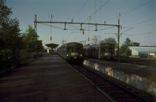 Nynäshamns station med pendeltåg