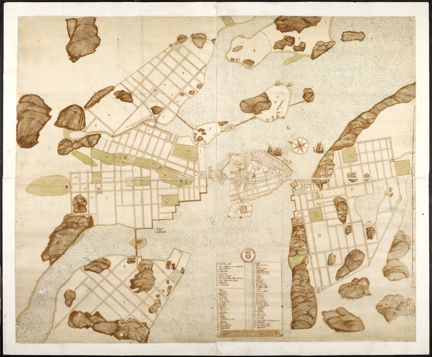 Dansk 1640-talskarta över Stockholm