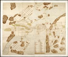 Dansk 1640-talskarta över Stockholm