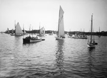 Olympiska spelen i Stockholm 1912. Tävlingsseglingar vid Nynäshamn.