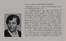 Anna Johansson-Visborg. Ledamot av stadsfullmäktige 1916-1950