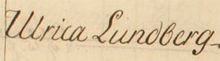 Barnhusflickan Ulrika Lundberg, född omkring 1746