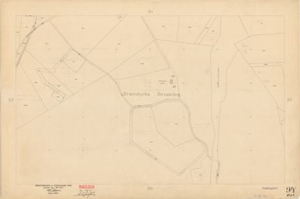 Bladet är ritat i tusch på papper som numera är gulnat