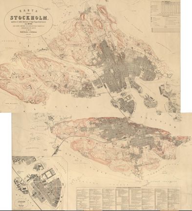Kartvy över Stockholm med höjddata