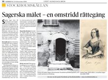 Sagerska målet – en omstridd rättegång